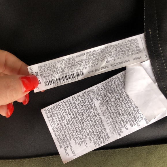 ZARA Basic Green Suede Effect Cropped Biker Jacket Authentic Designer Wear - Picture 8 of 9